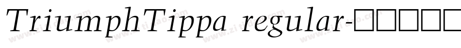 TriumphTippa regular字体转换